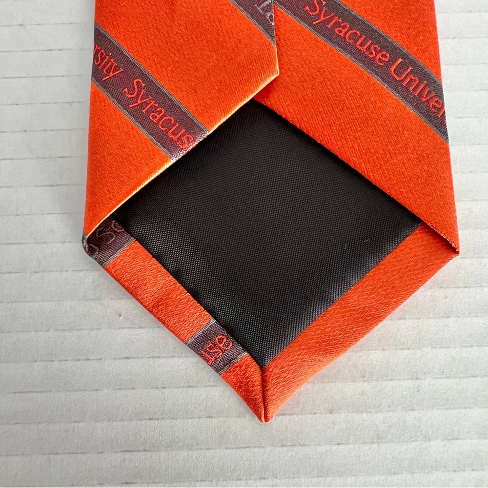 University Syracuse 1870 Society Men’s Silk Tie Orange and Gray Alumni 58”